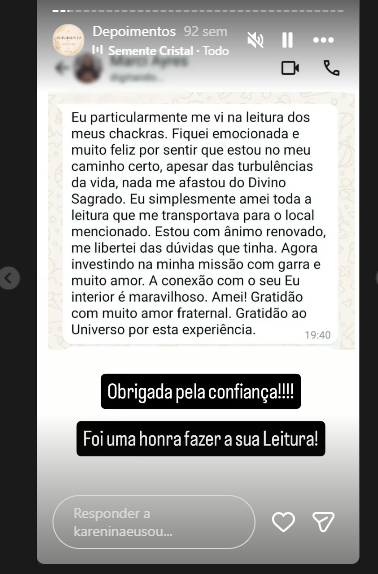 Depoimento real de atendimento 2