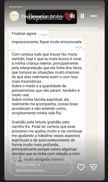 Depoimento real de atendimento 3