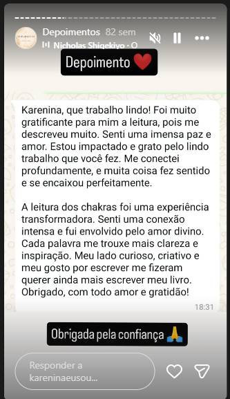 Depoimento real de atendimento 7