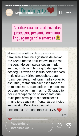 Depoimento real de atendimento 9