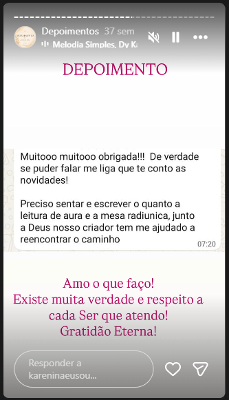 Depoimento real de atendimento 15