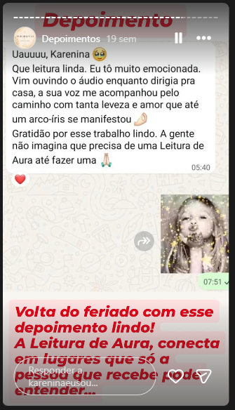 Depoimento real de atendimento 18