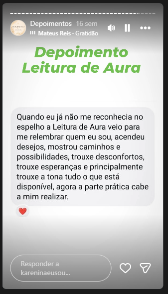 Depoimento real de atendimento 20